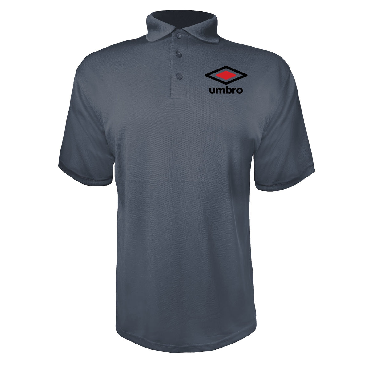 Umbro men's polyester polo in Charcoal