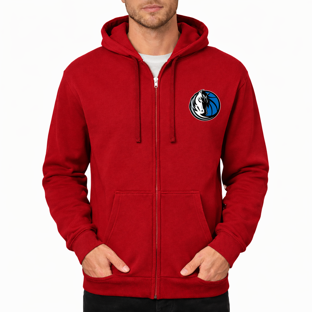 Men's Dallas Mavericks Zipper Hoodie - Red