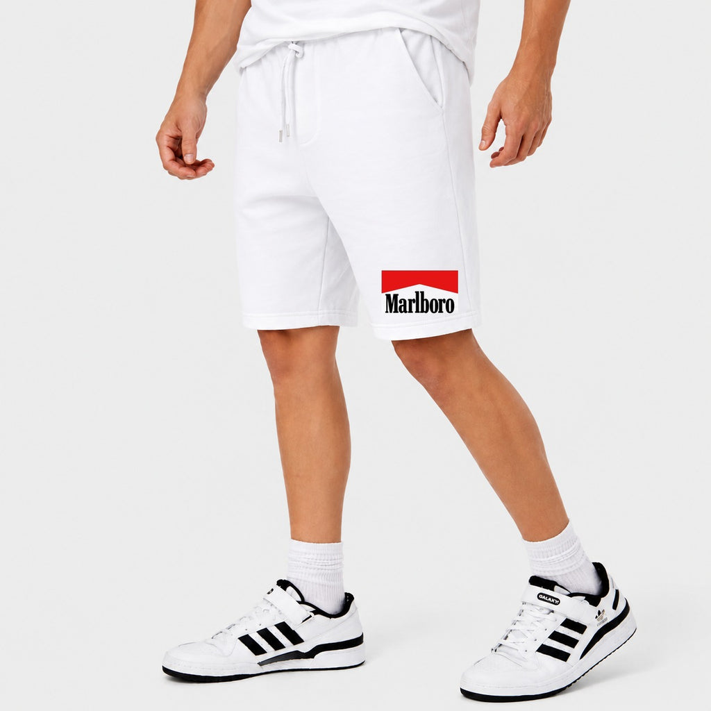 Men's Marlboro Cotton Shorts - White