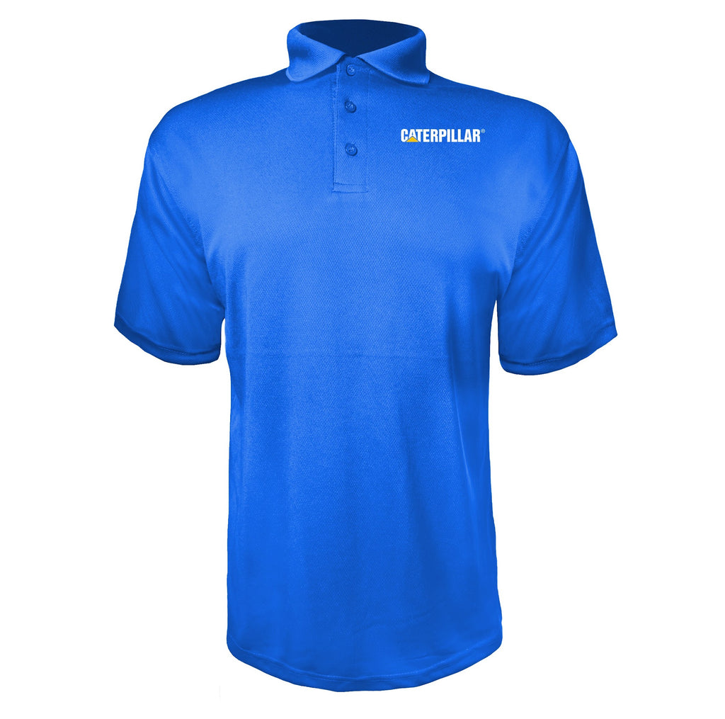 Caterpillar White men's polyester polo in Blue