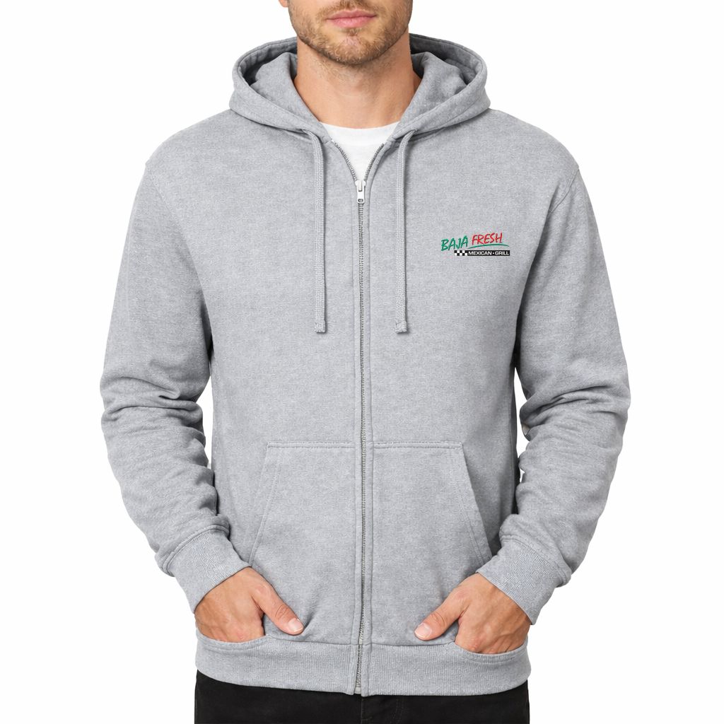 Baja Fresh Zipper Hoodie - Grey