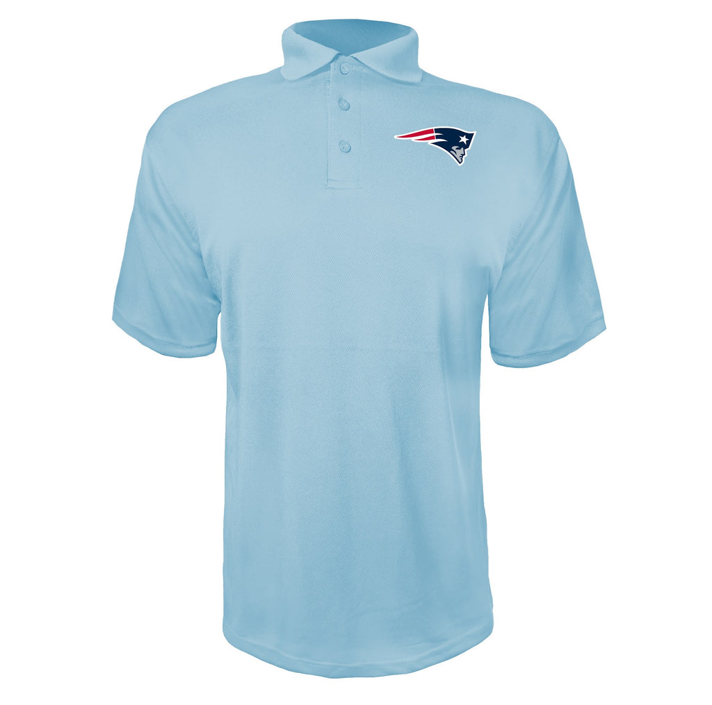 New England Patriots Sky Blue polyester polo