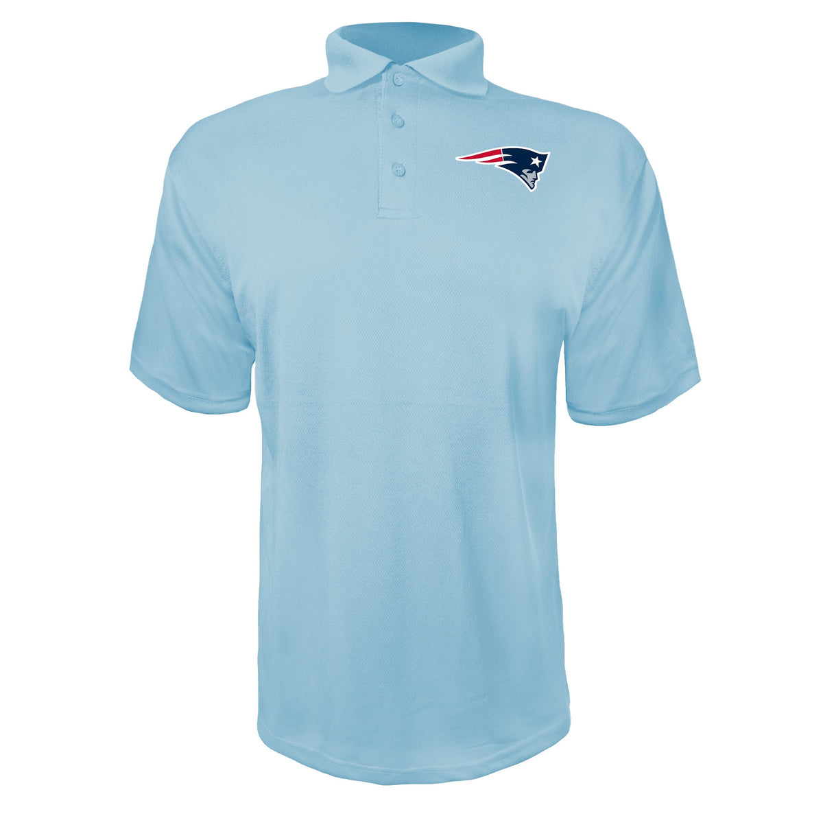New England Patriots Sky Blue polyester polo