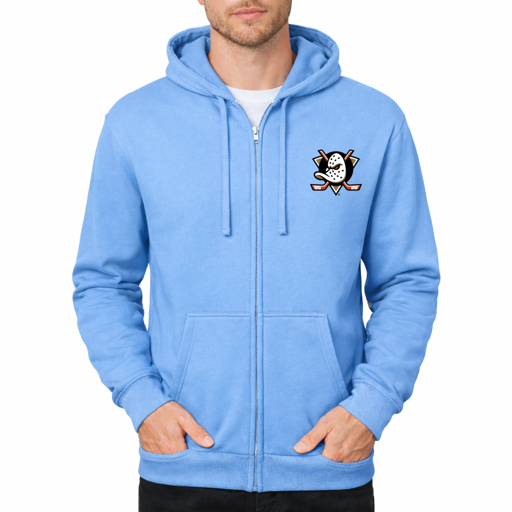Men's Anaheim Ducks Zipper Hoodie - Sky Blue