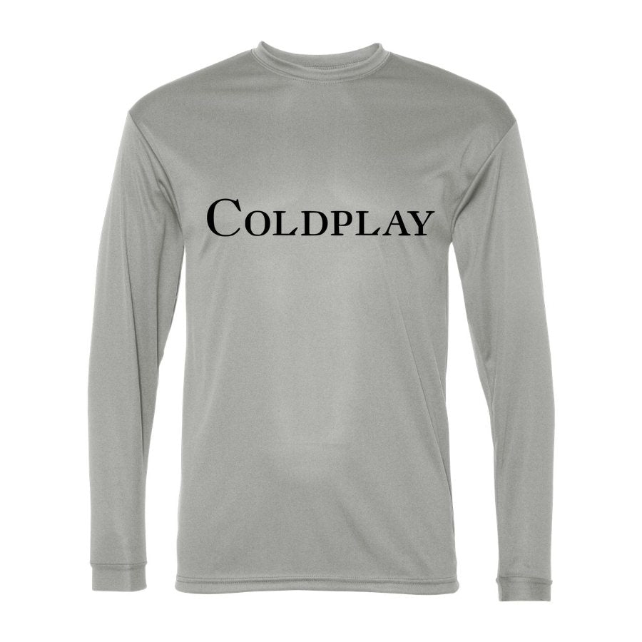 Men's Coldplay Polyester Long Sleeve T-Shirt - Silver