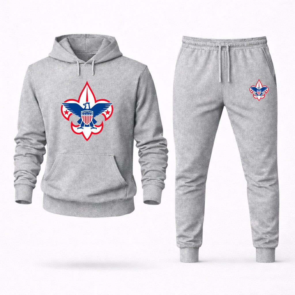 Boy Scout Hoodie and Joggers Set - Grey