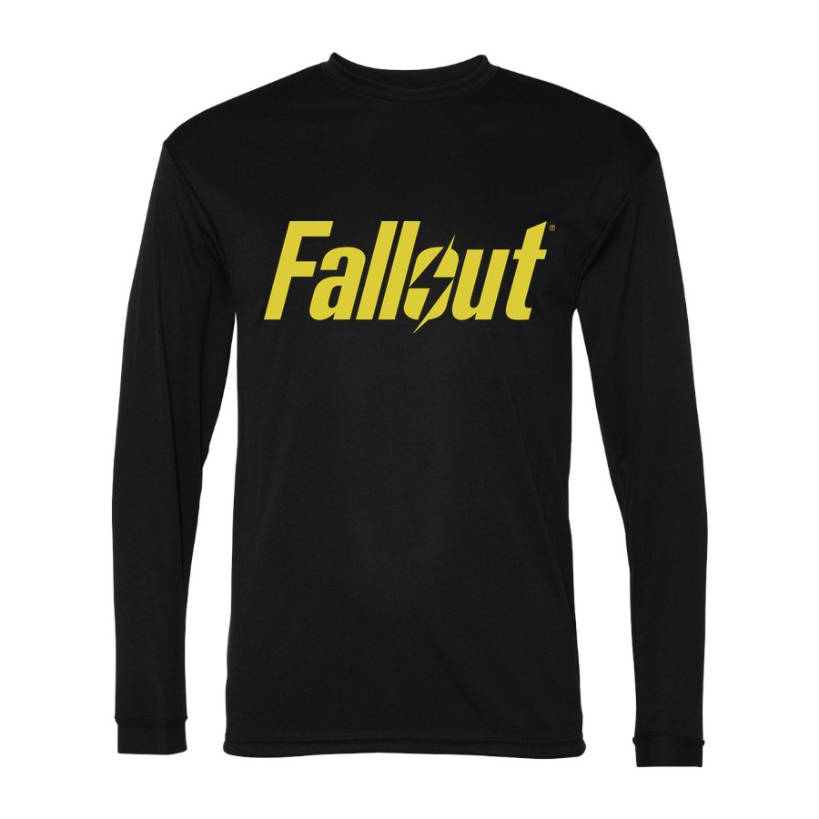 Men's Fallout Polyester Long Sleeve T-Shirt - Black