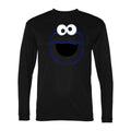 Men's Cookie Monster Polyester Long Sleeve T-Shirt - Black