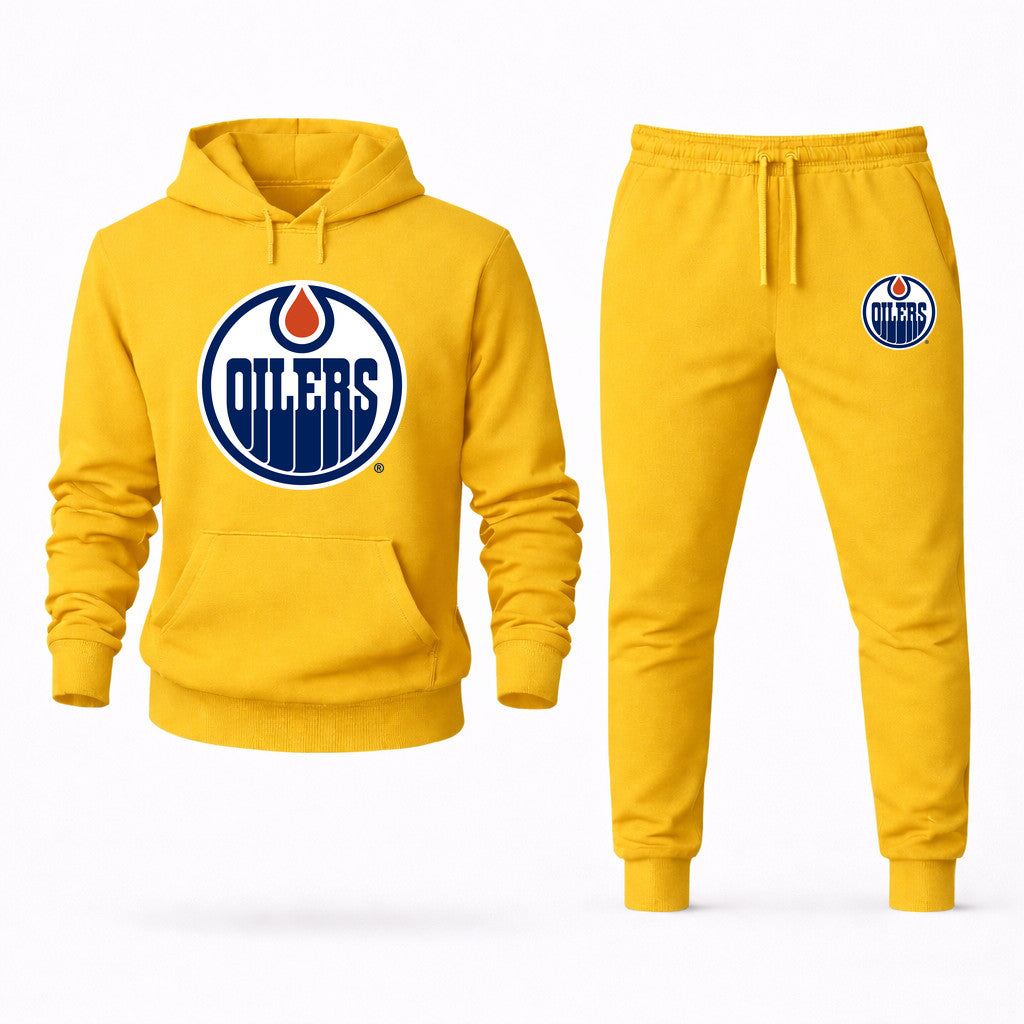 Edmonton Oilers Hoodie and Joggers Set - Yellow