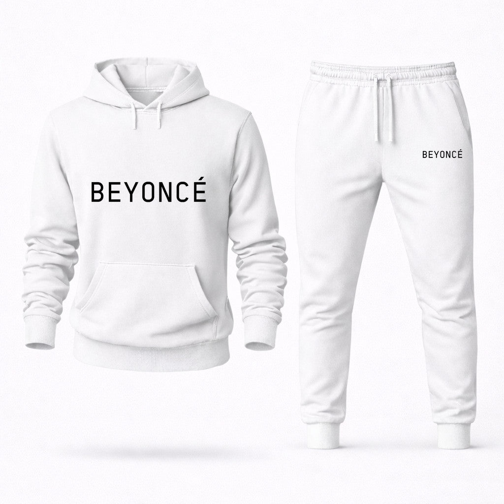 Beyonce Hoodie and Joggers Set - White