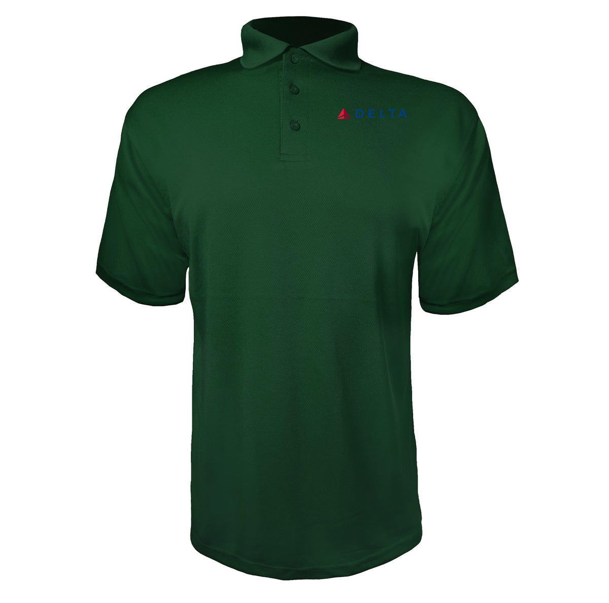 Delta Airlines men's polyester polo in Green