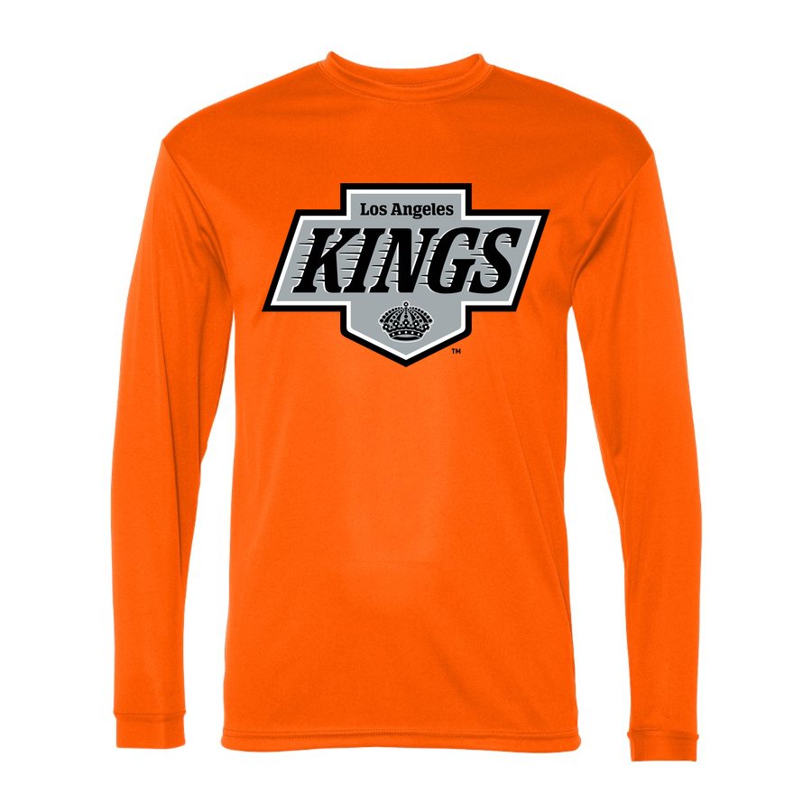 Men's Los Angeles Kings Polyester Long Sleeve T-Shirt - Safety Orange