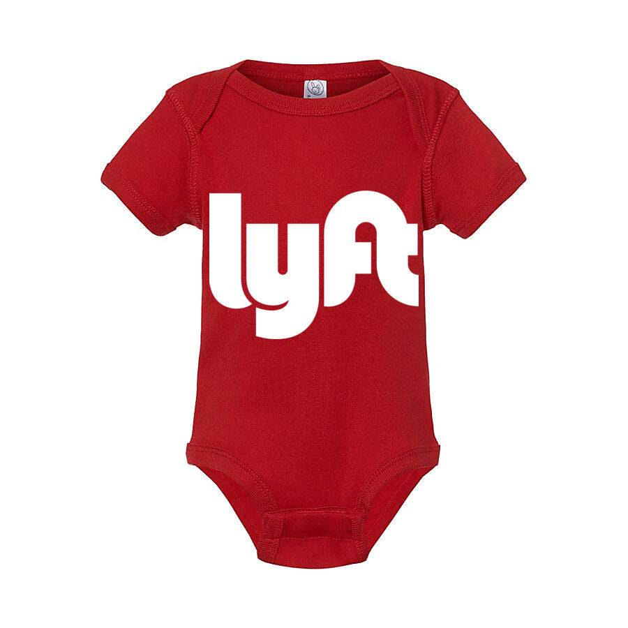 Lyft White Logo Baby Romper Onesie - Red