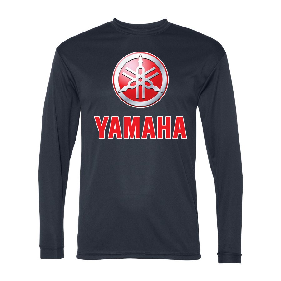 Men's YAMAHA Polyester Long Sleeve T-Shirt - Navy
