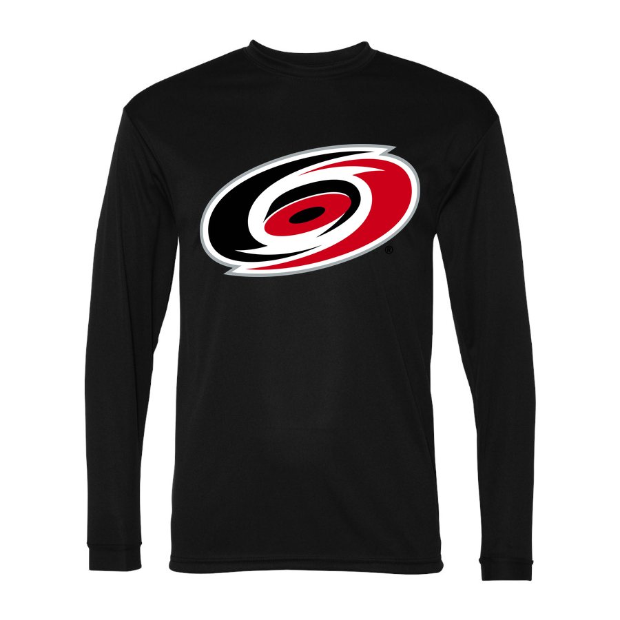 Men's Carolina Hurricanes Polyester Long Sleeve T-Shirt - Black