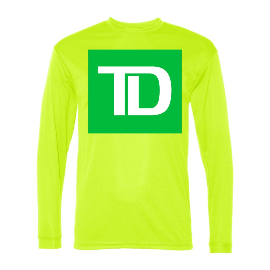 Men's TD Bank Polyester Long Sleeve T-Shirt - Safety Yellow
