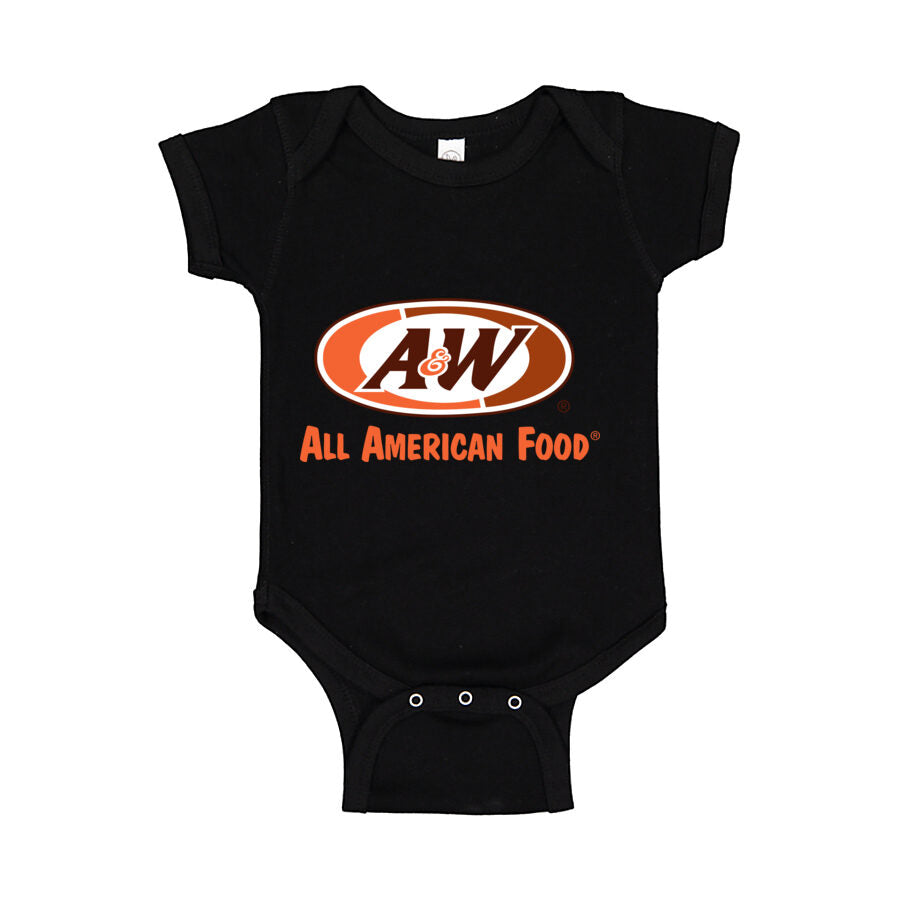 A&W Baby Romper Onesie - Black