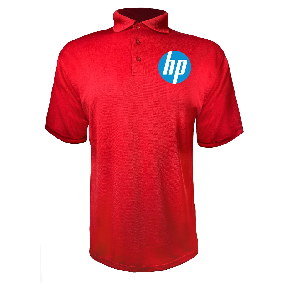 HP men's polyester polo in Red