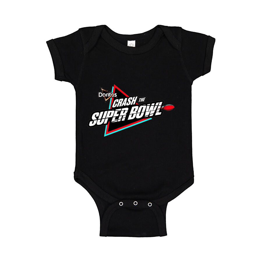 Crash the Super Bowl Baby Romper Onesie - Black