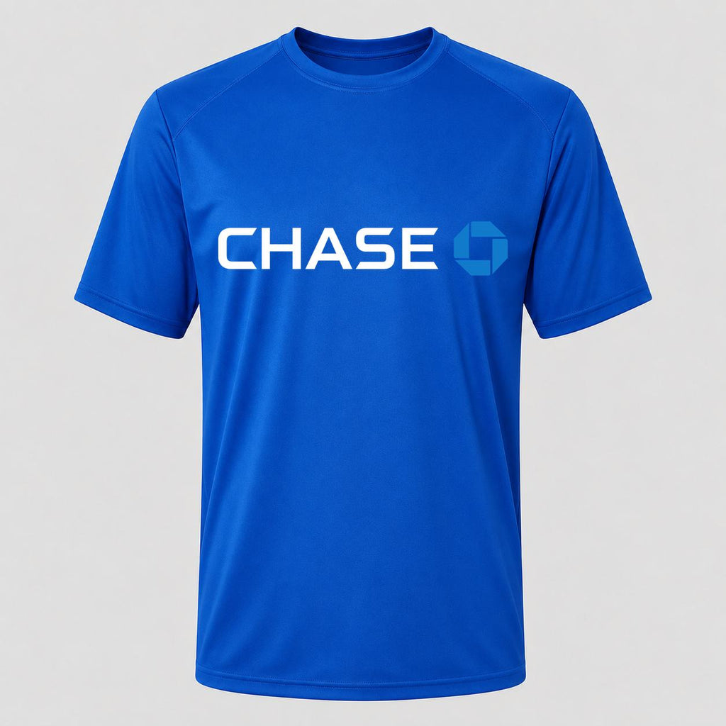 Men's Chase White Performance T-Shirt - Royal Blue