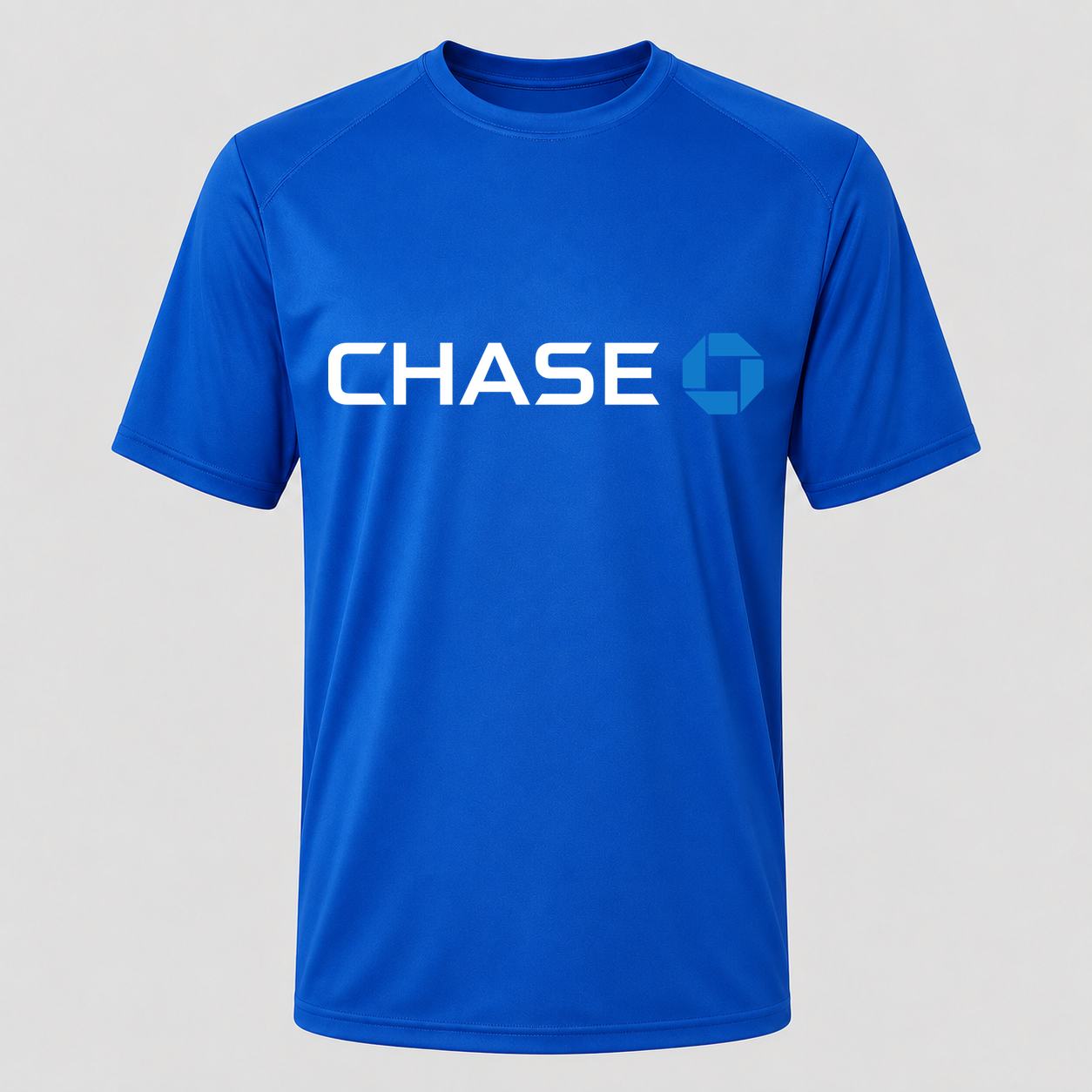 Men's Chase White Performance T-Shirt - Royal Blue