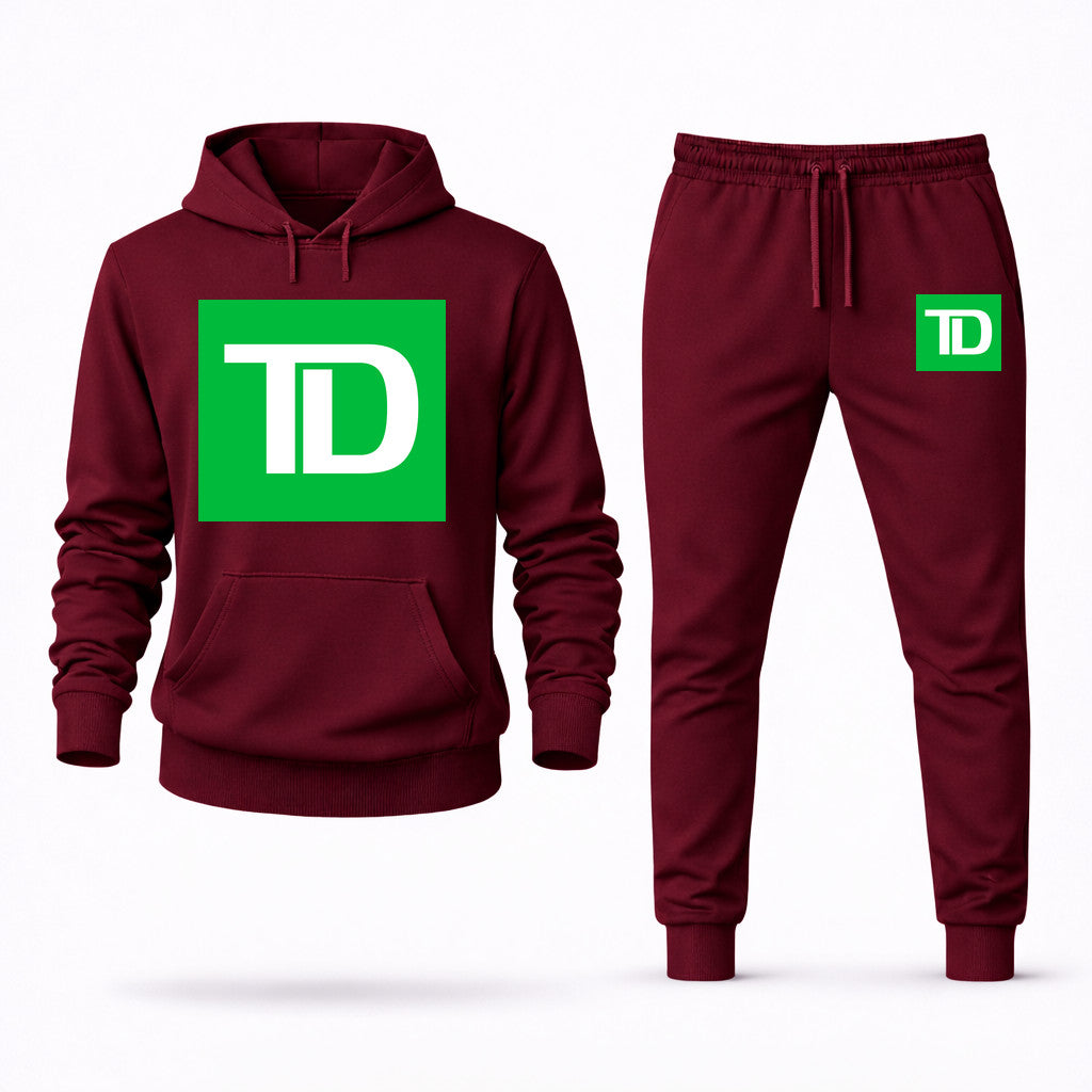 TD Bank Hoodie and Joggers Set - Burgundy