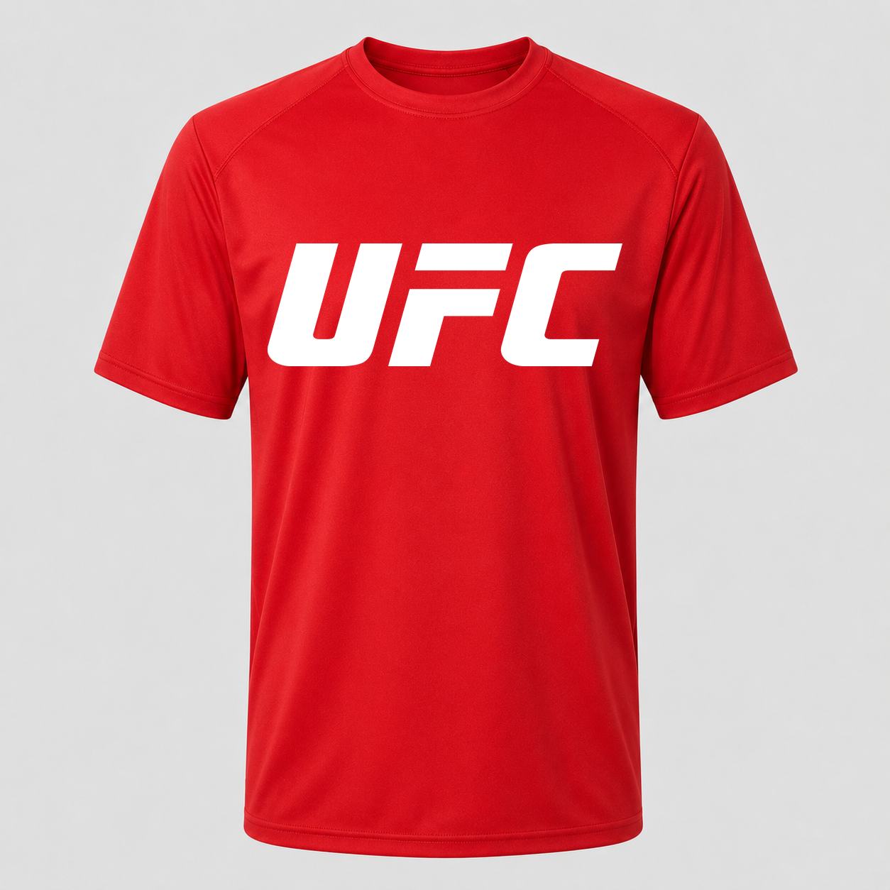 Men's UFC White Performance T-Shirt - Red