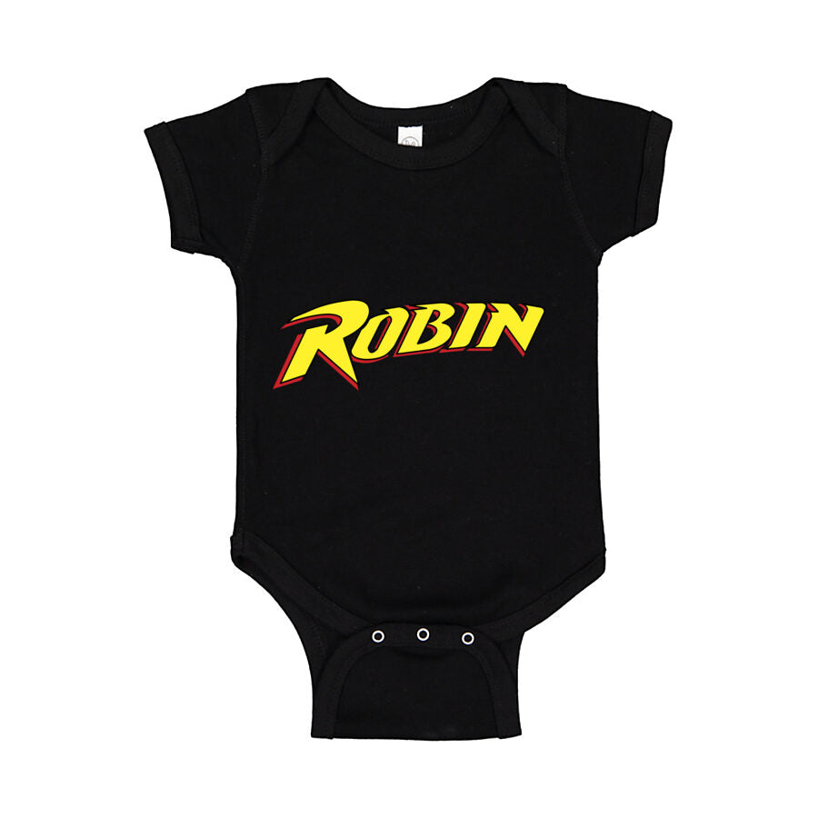 Robin Baby Romper Onesie - Black