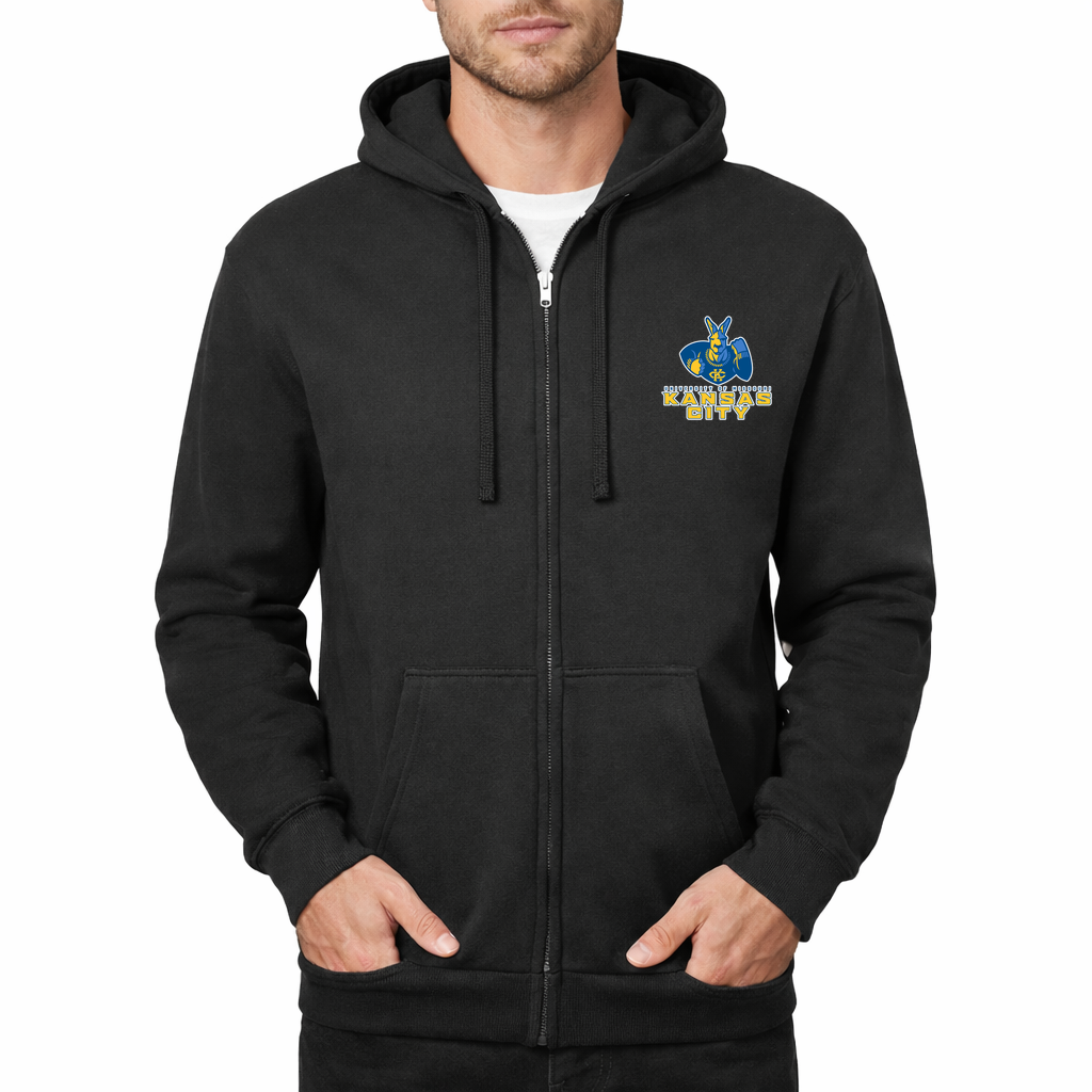 Men's UMKC Kangaroos Zipper Hoodie - Black