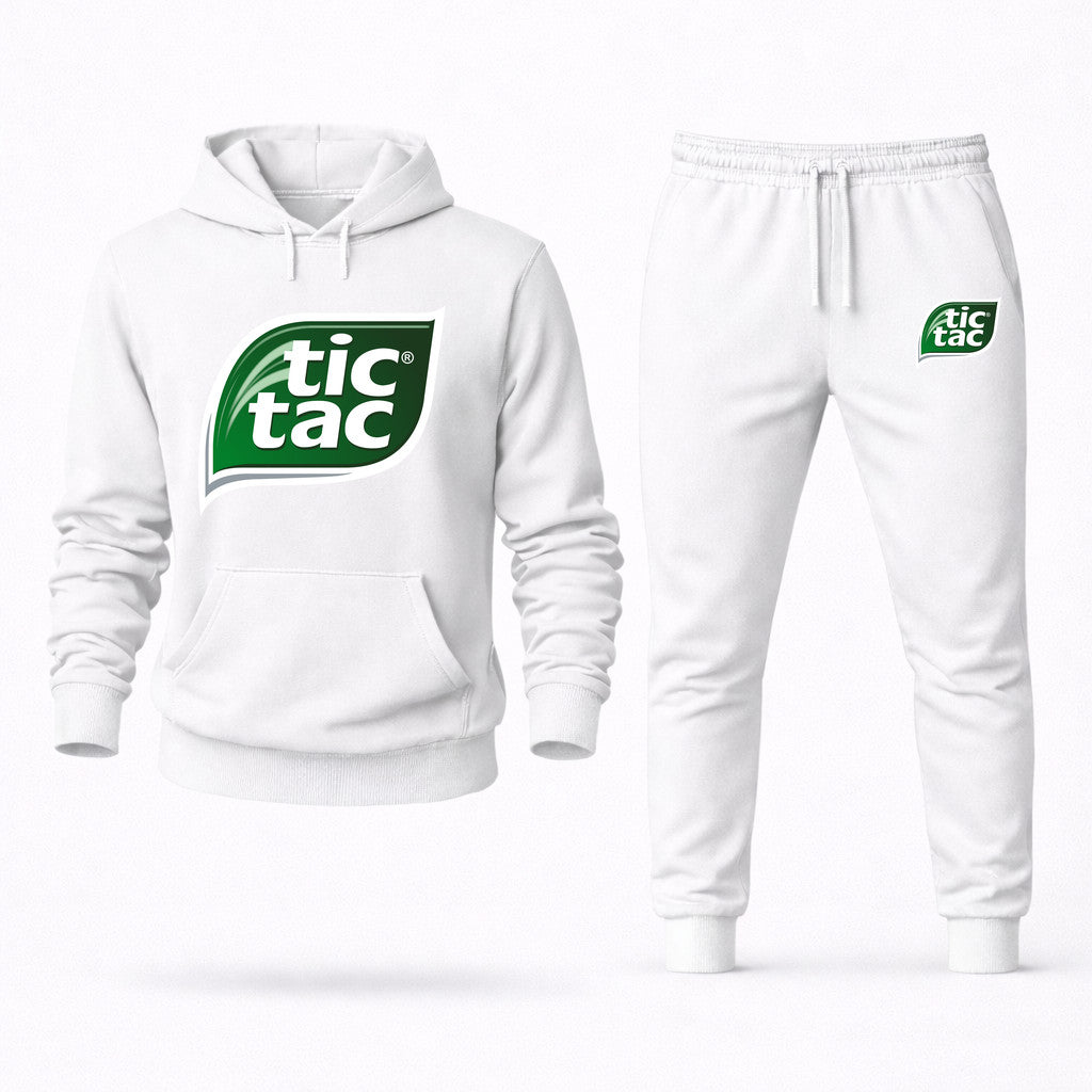 Tic Tac Hoodie and Joggers Set - White