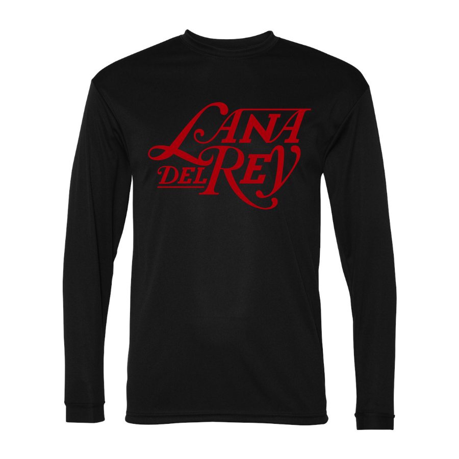 Men's Lana Del Rey Polyester Long Sleeve T-Shirt - Black