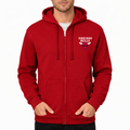 Men's Chicago bulls white Zipper Hoodie - Red