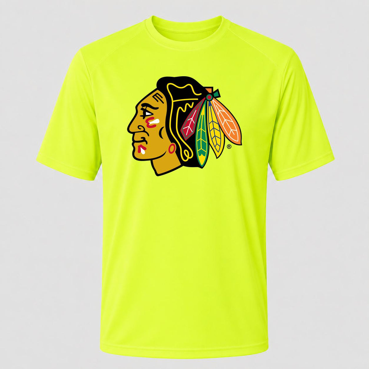 Men's Chicago Blackhawks Performance T-Shirt - Safety Green