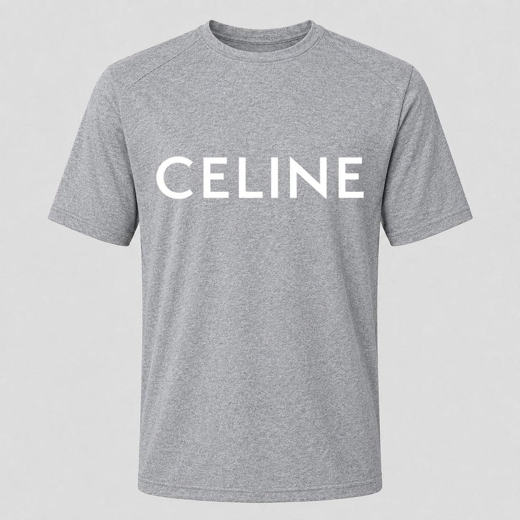 Men's Celine White Performance T-Shirt - Gray