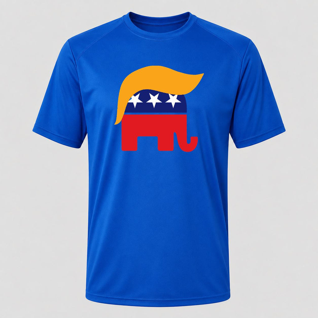 Men's Trump GOP Elephant Performance T-Shirt - Royal Blue