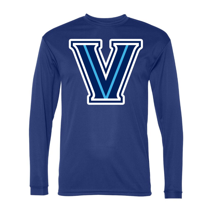 Men's Villanova Wildcats Polyester Long Sleeve T-Shirt - Royal Blue