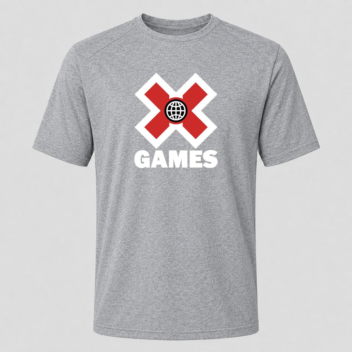Men's X Games White Performance T-Shirt - Gray