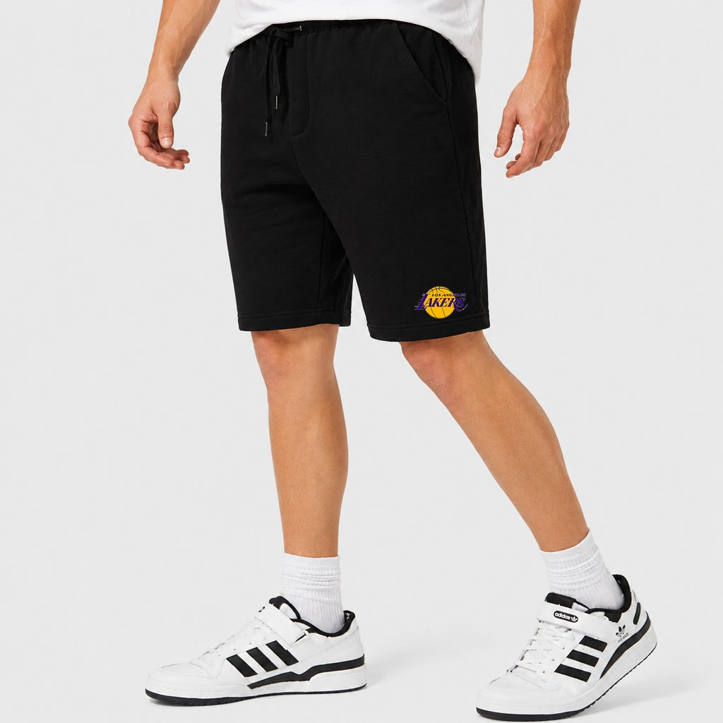 Men's Los Angeles Lakers Cotton Shorts - Black