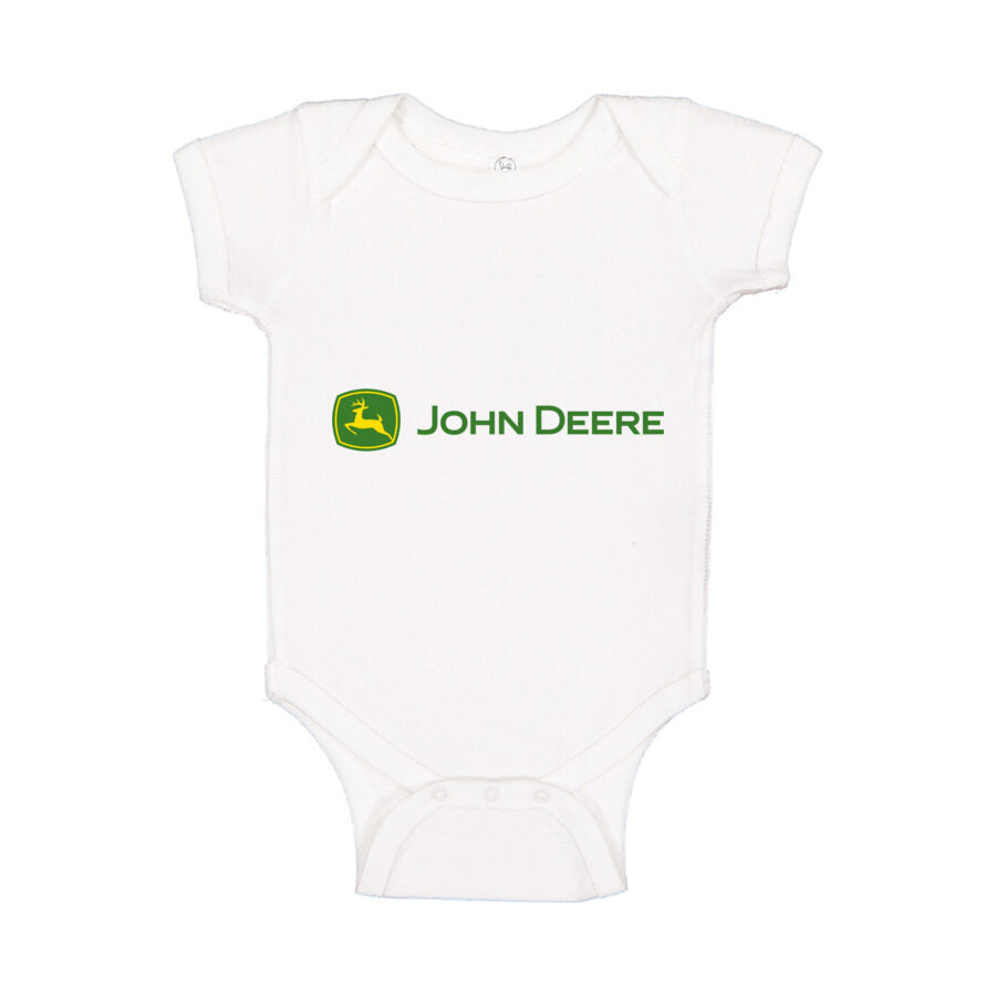 John Deere Baby Romper Onesie - White