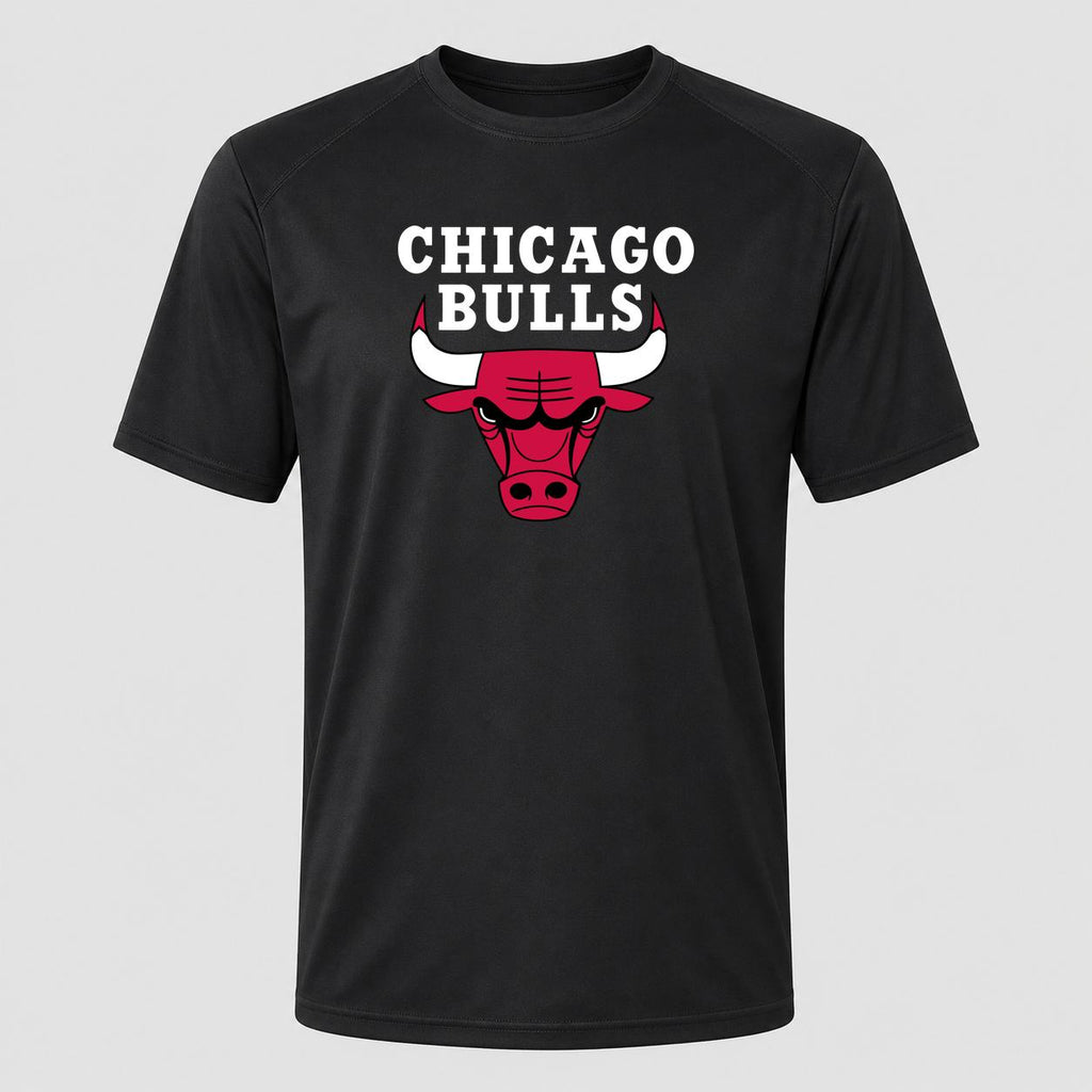 Men's Chicago Bulls White Performance T-Shirt - Black