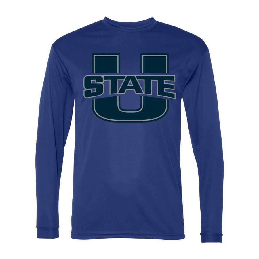 Men's Utah State Aggies Polyester Long Sleeve T-Shirt - Royal Blue
