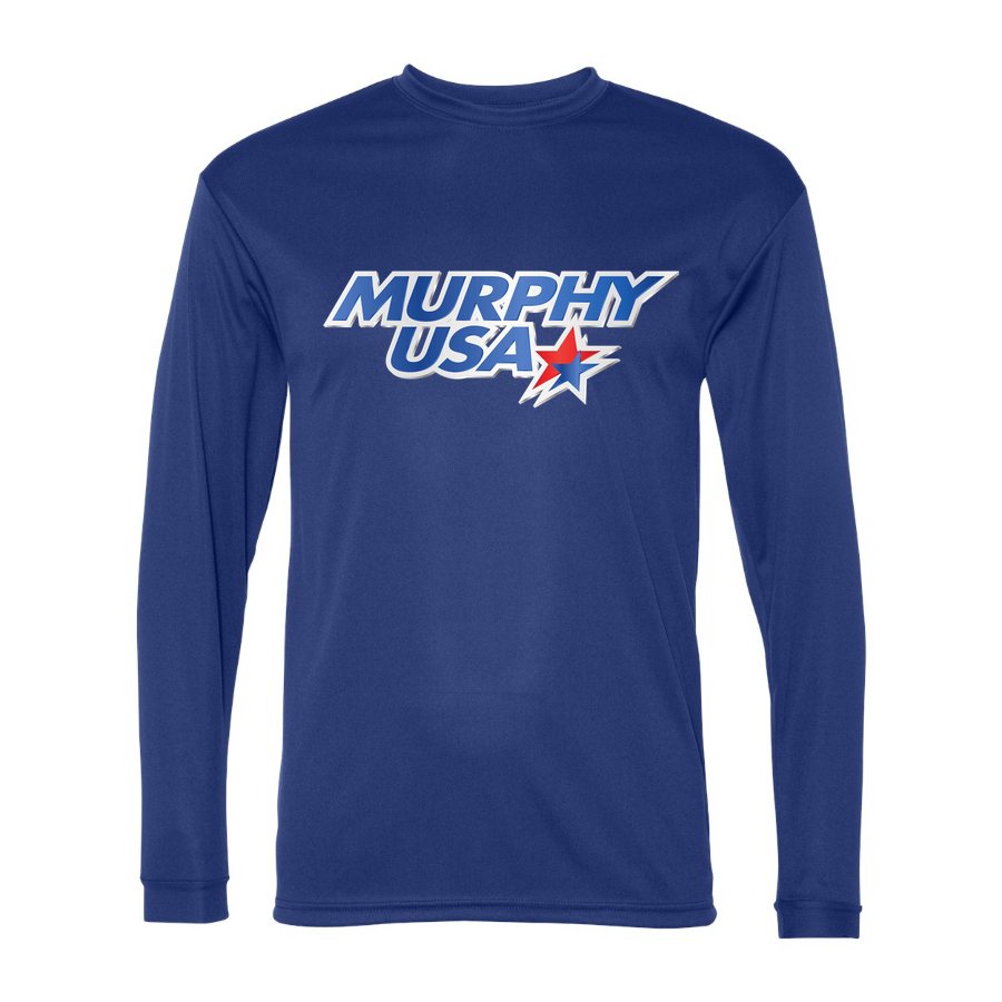Men's Murphy USA Polyester Long Sleeve T-Shirt - Royal Blue