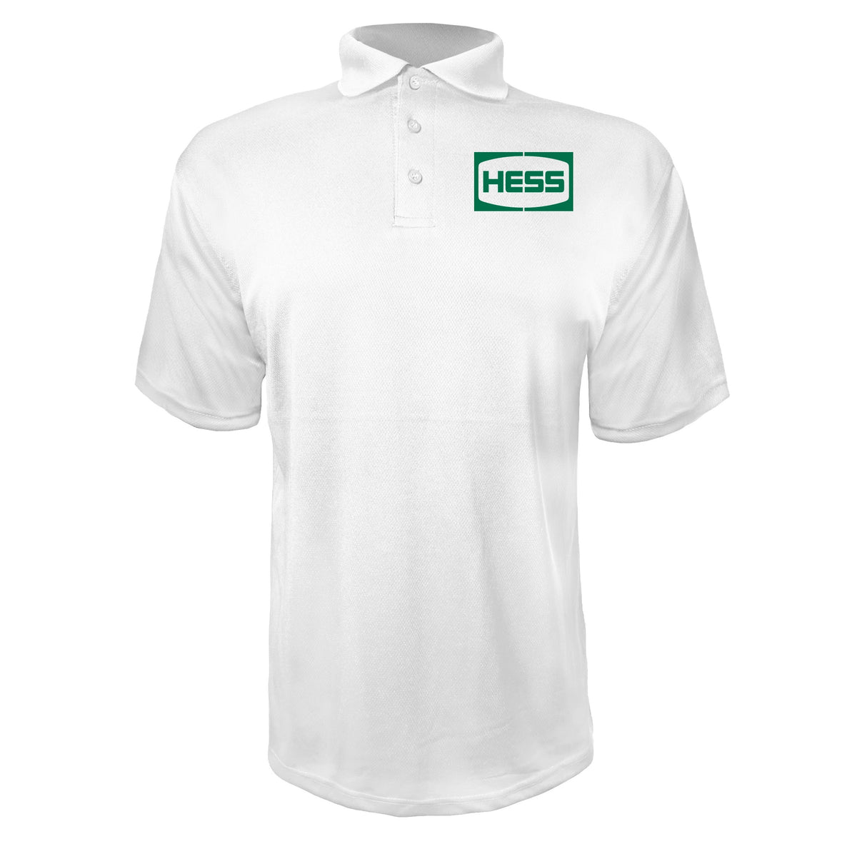 Hess men's polyester polo in White