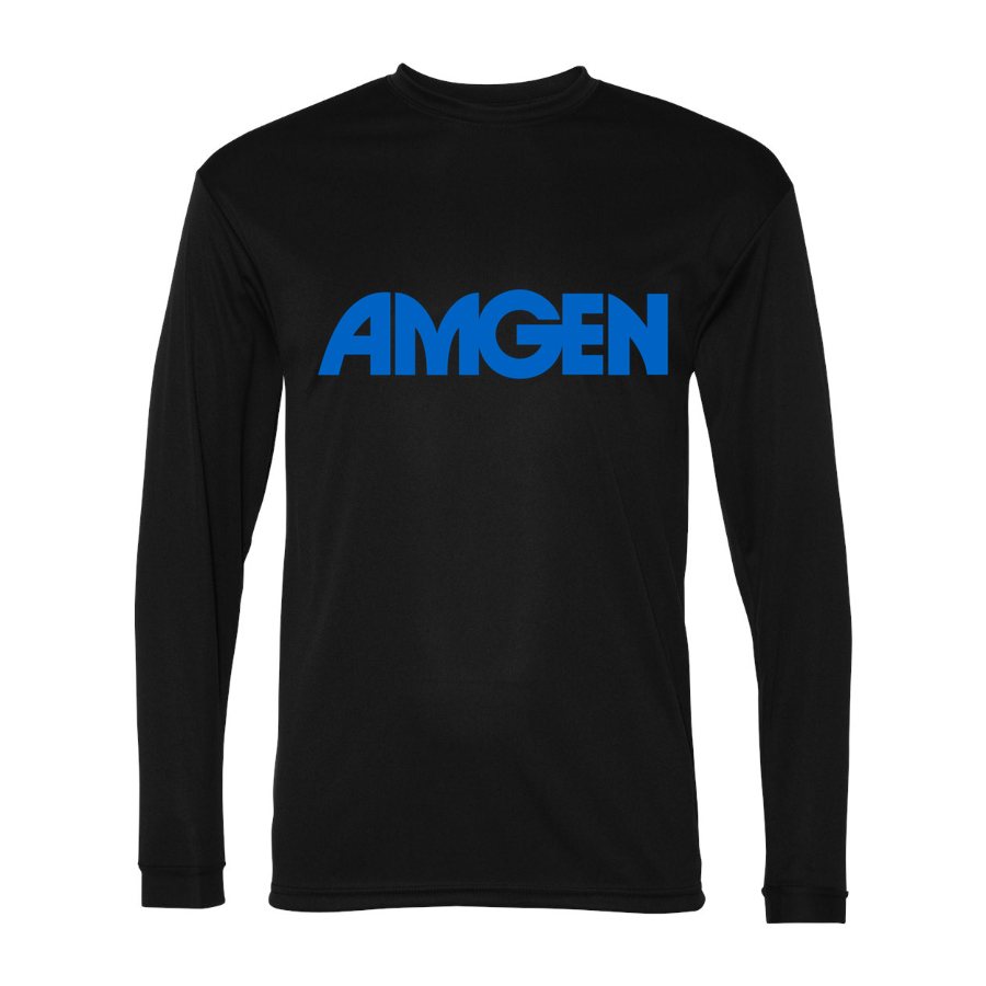 Men's Amgen Polyester Long Sleeve T-Shirt - Black