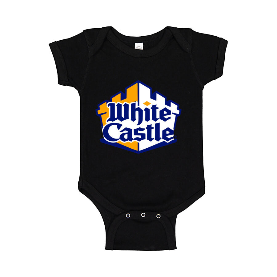 White Castle Baby Romper Onesie - Black