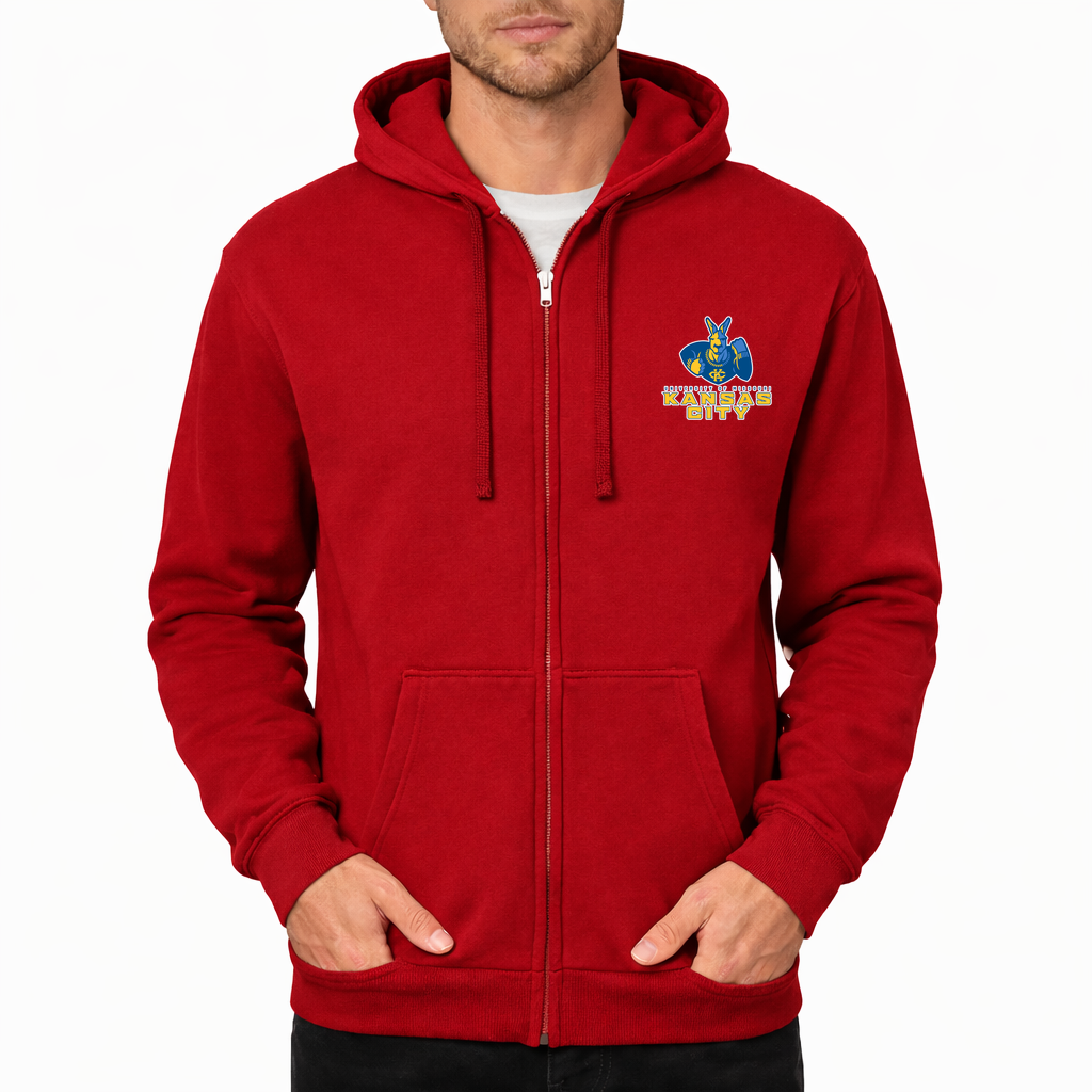 Men's UMKC Kangaroos Zipper Hoodie - Red