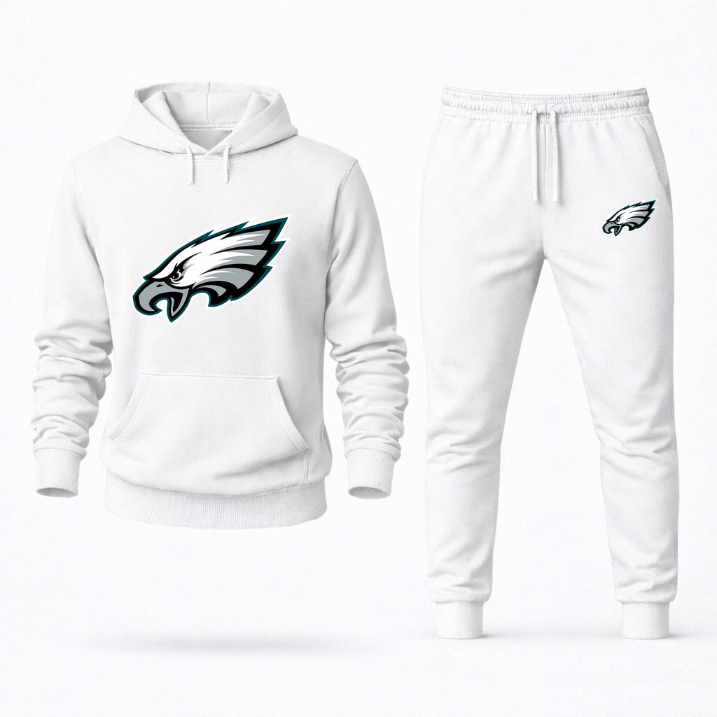 Philadelphia Eagles Hoodie and Joggers Set - White
