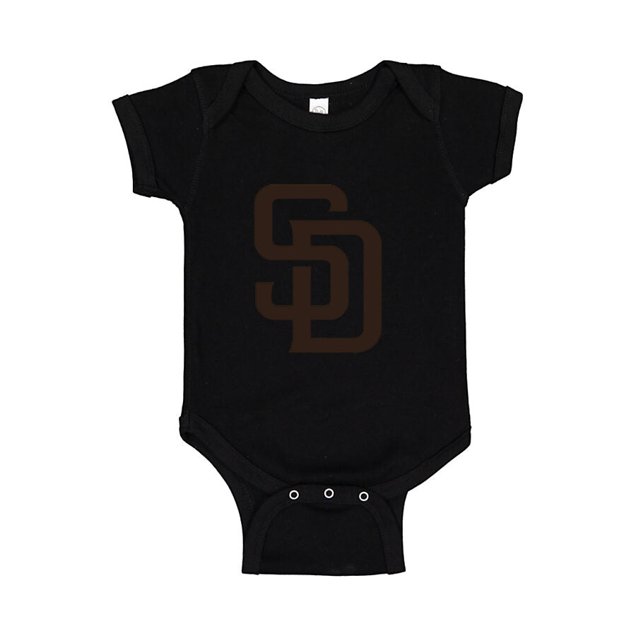 San Diego Padres Baby Romper Onesie - Black