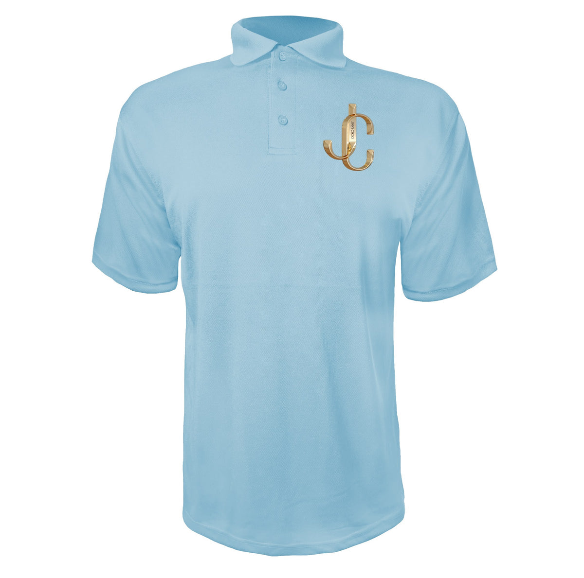 Jimmy Choo men's polyester polo in Sky Blue
