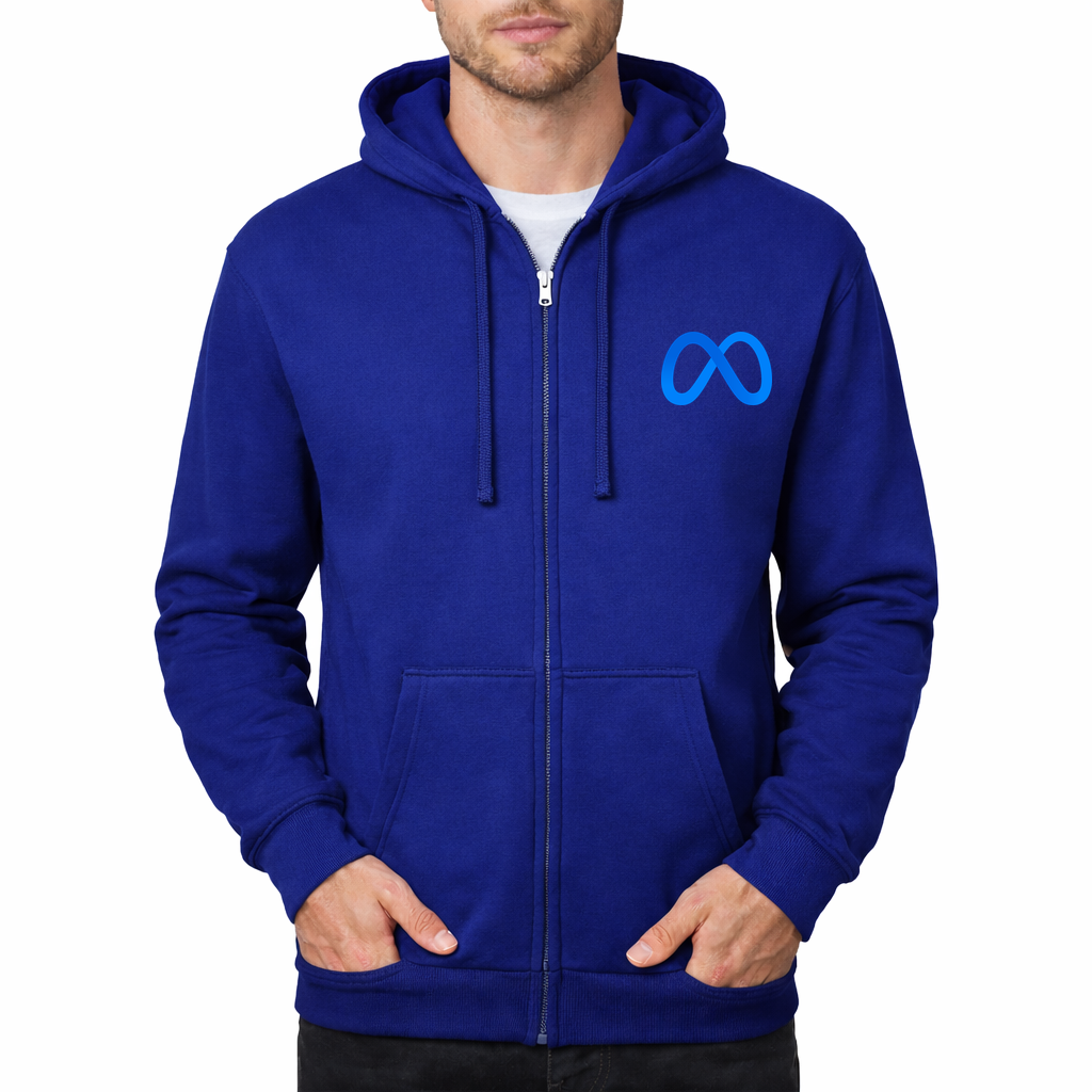 Meta Zipper Hoodie - Royal Blue